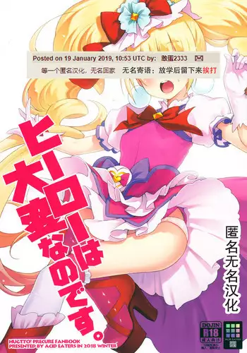 (C95) [ACID EATERS (Kazuma Muramasa)] Hero wa Taihen nano desu. (Hugtto! PreCure) [Chinese] [匿名无名汉化]